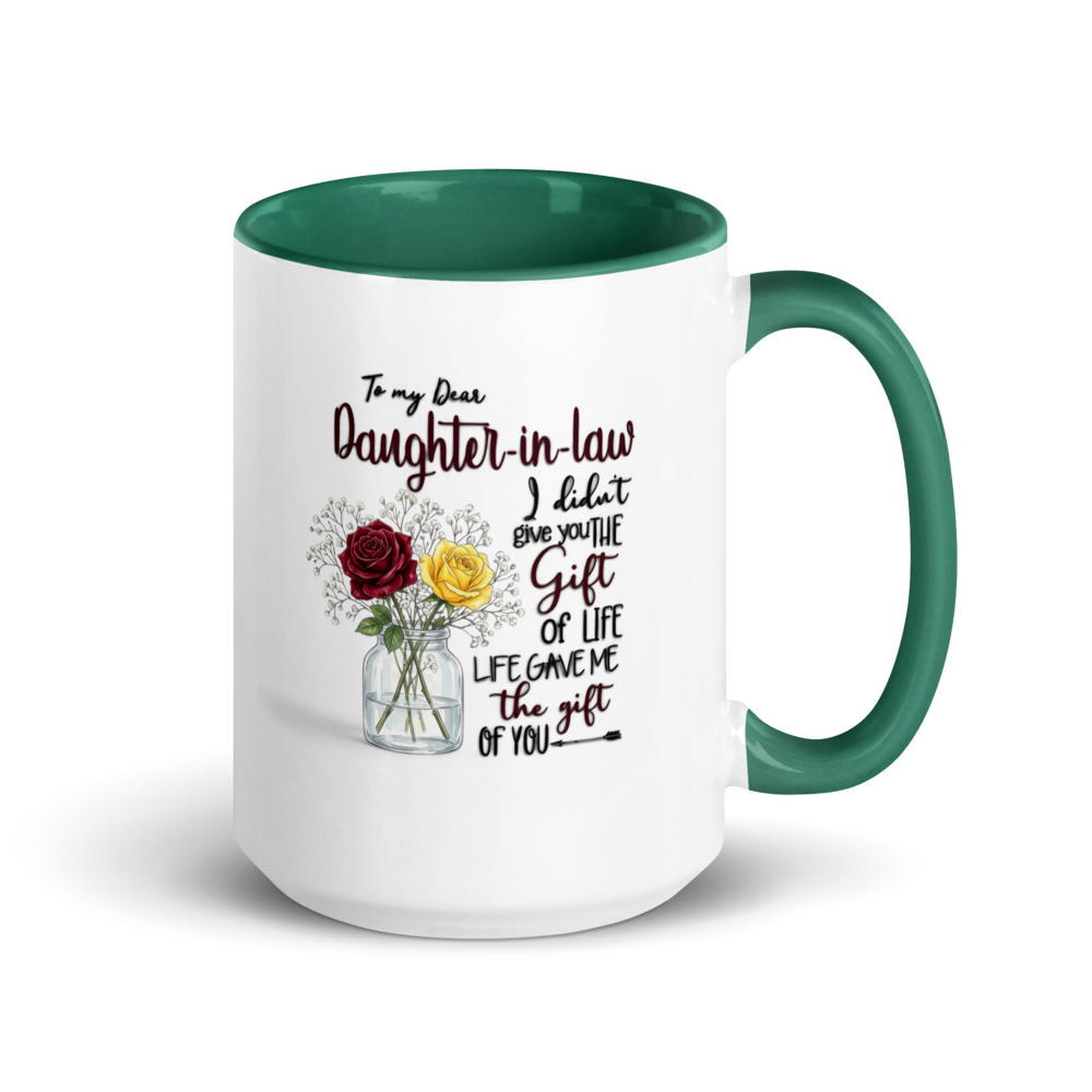 "I didn't give you the gift of life." White Ceramic Mug with Color Inside