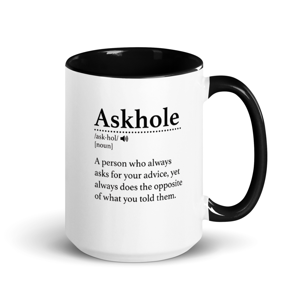 Askhole Definition Mug with Color Inside