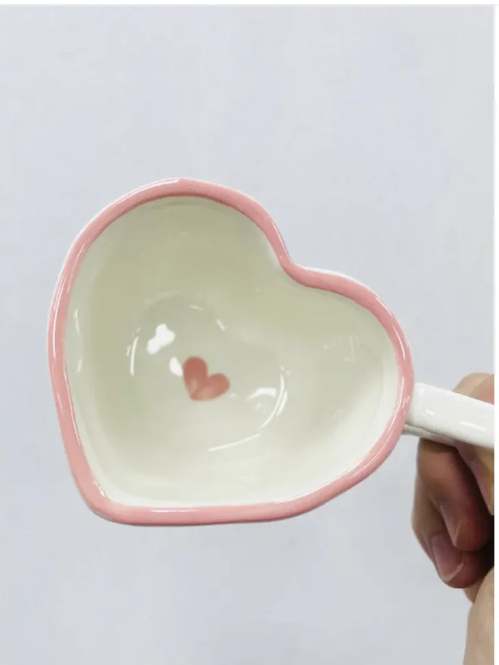 ✨Seasonal or Uplifting Sips
 - heart-shaped ceramic mug
