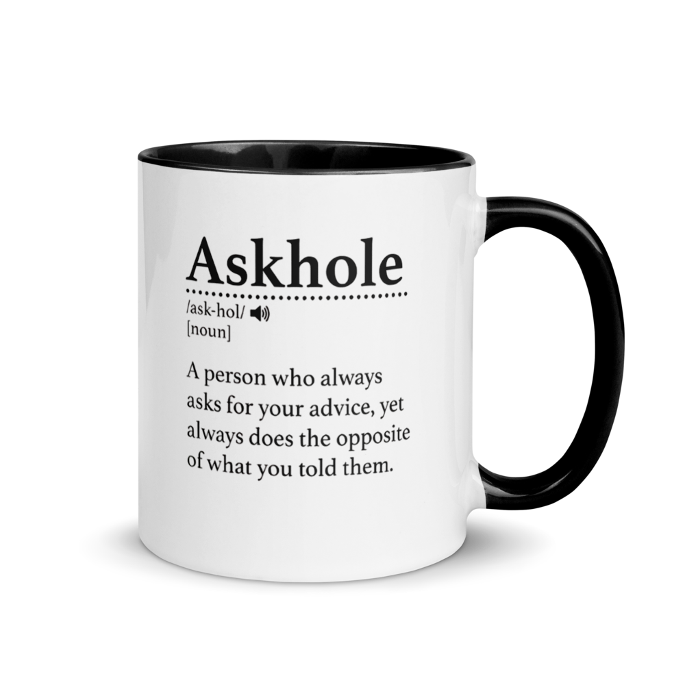 Askhole Definition Mug with Color Inside