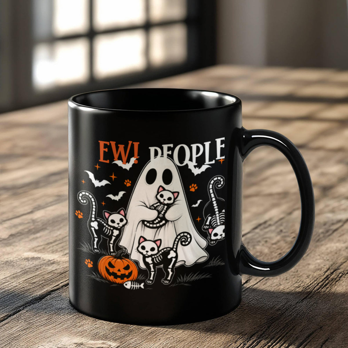 "EW PEOPLE..." Black Ceramic Mug Multiple Variants