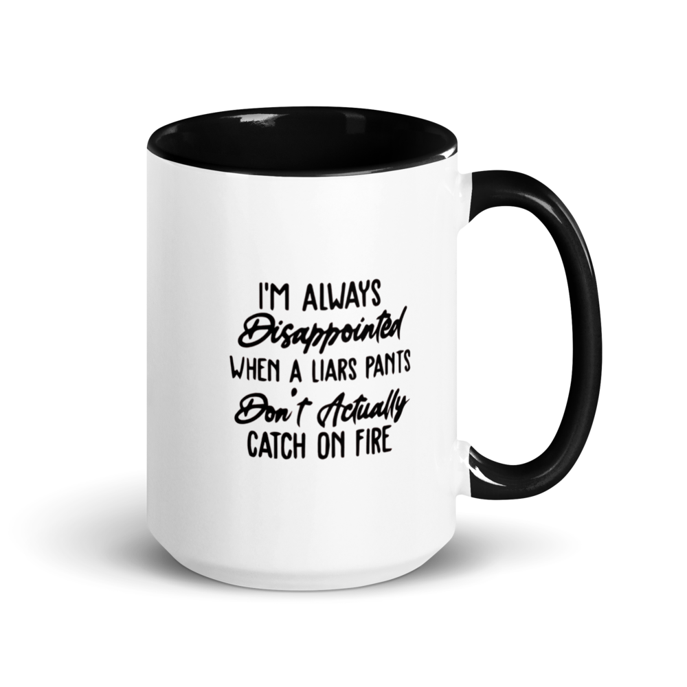 “Liar Pants” White Ceramic Mug with Color Inside