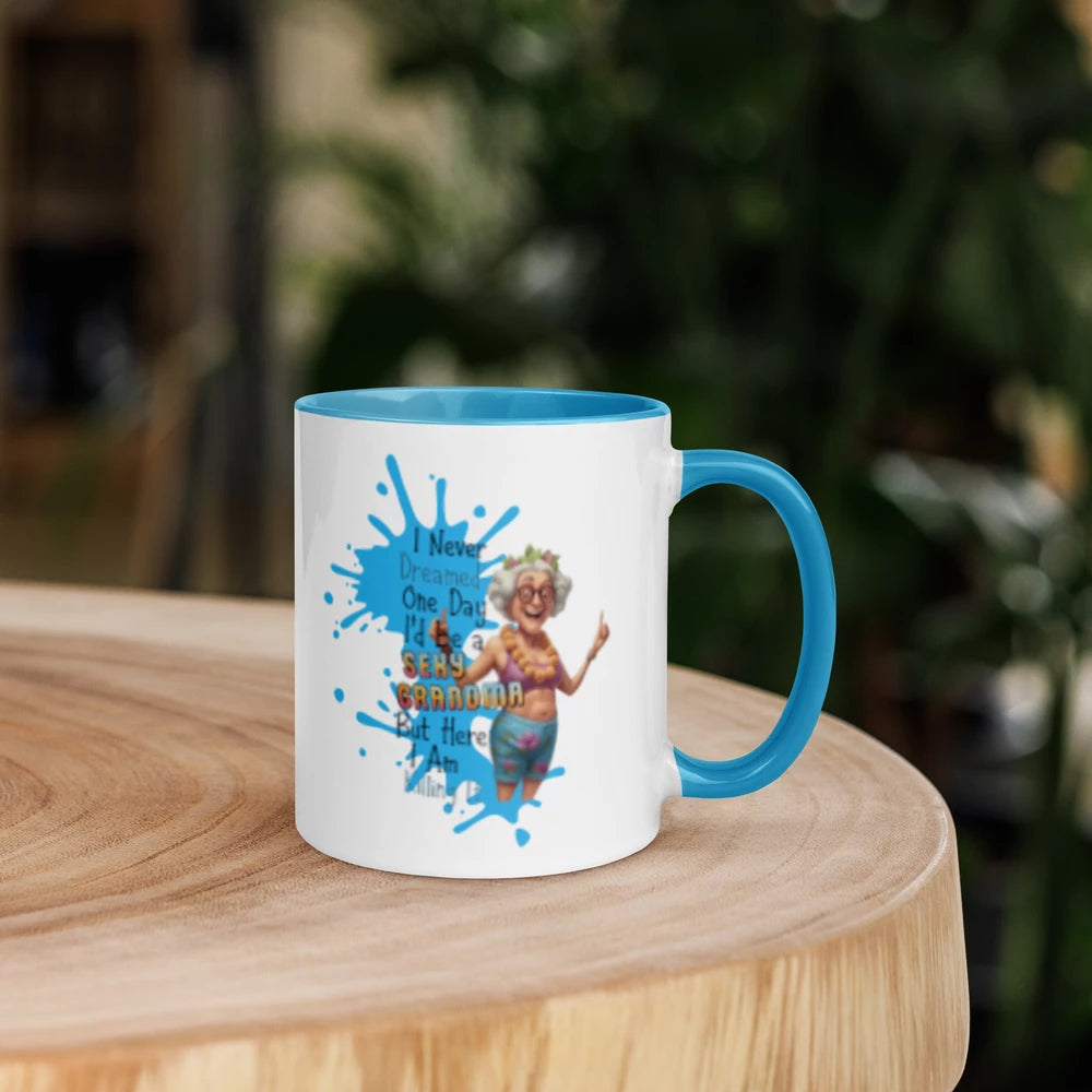 "Sexy Grandma" White Ceramic Mug with Color