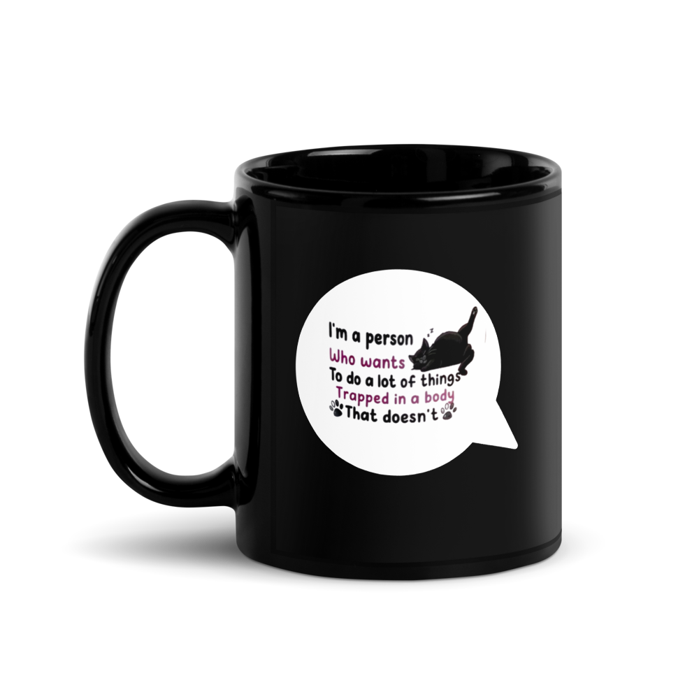 "I Am a Person..." Black Glossy Mug