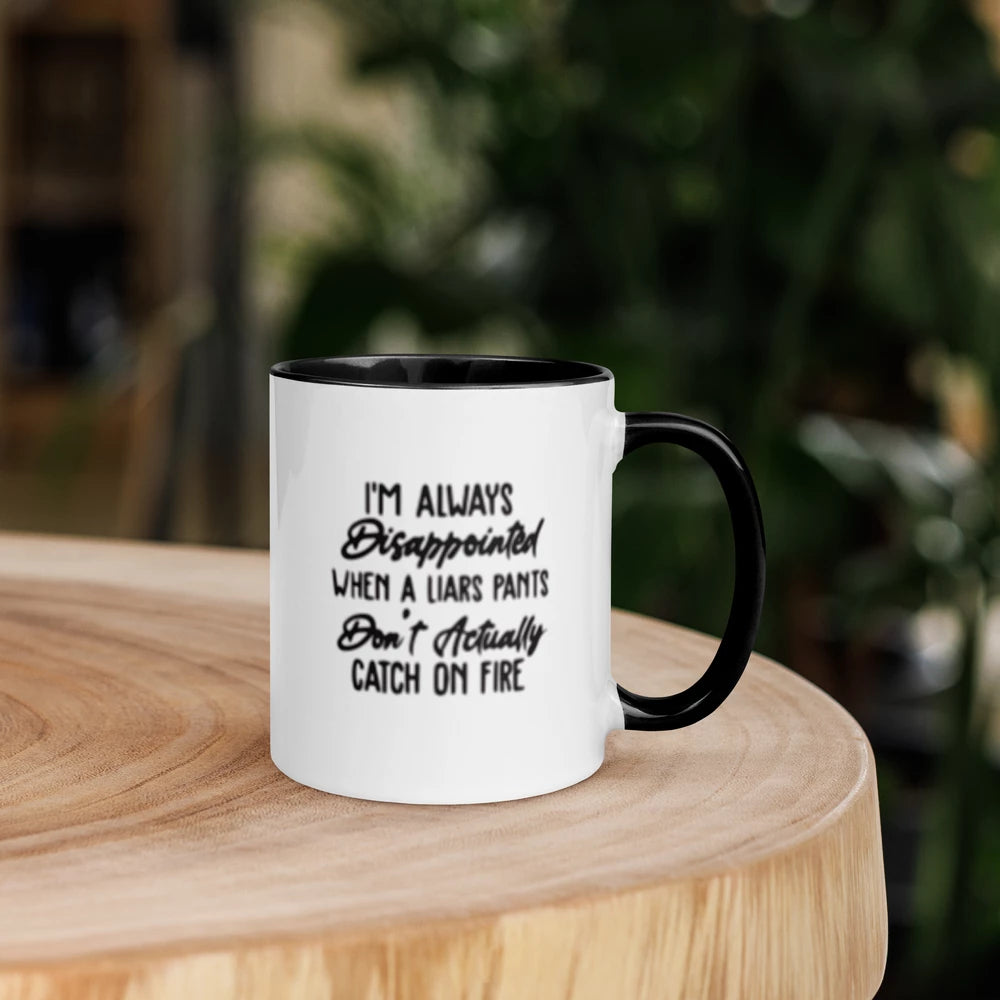 “Liar Pants” White Ceramic Mug with Color Inside