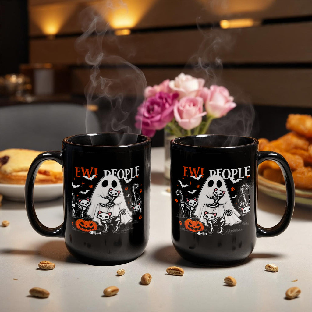 "EW PEOPLE..." Black Ceramic Mug Multiple Variants