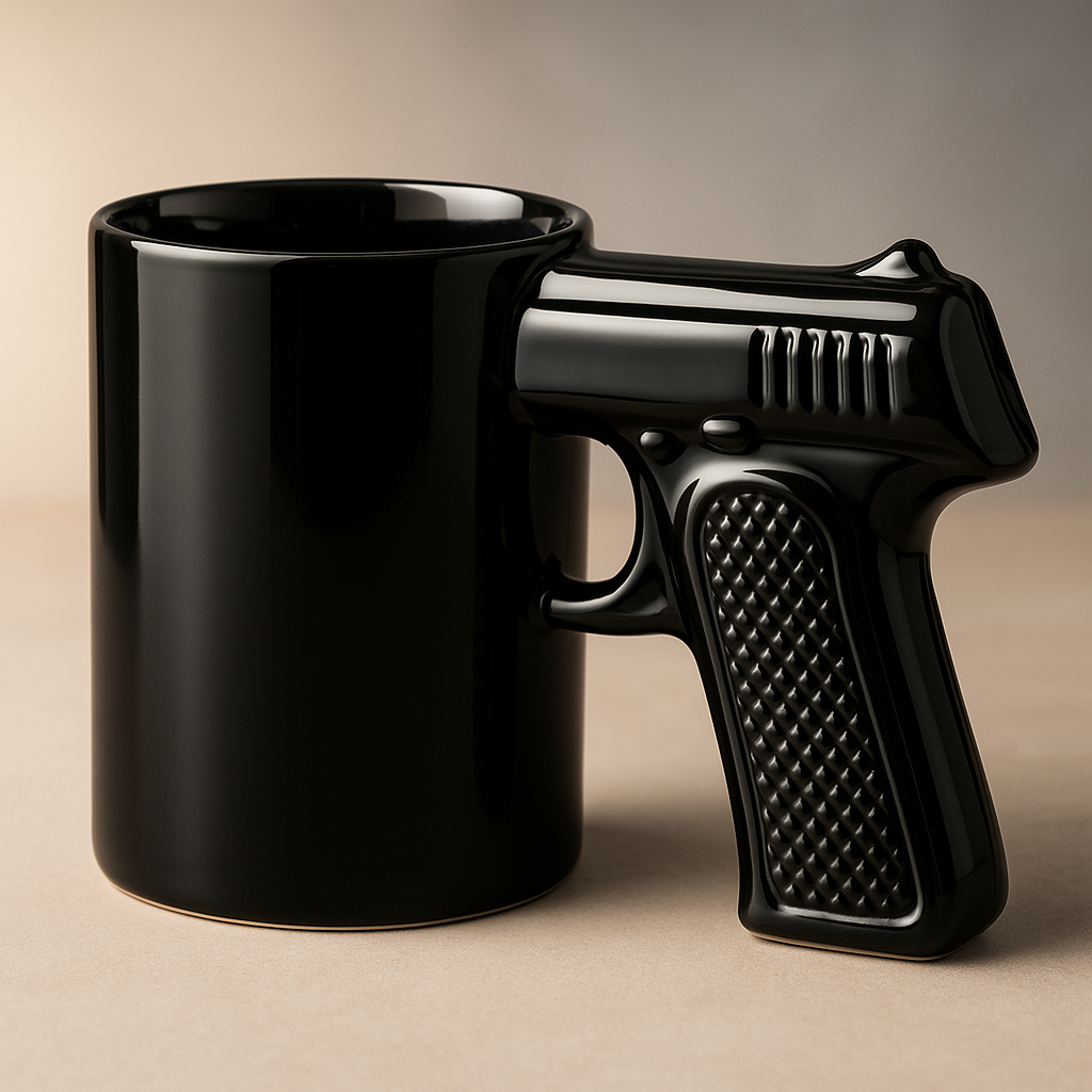 Men’s mug Pistol shape handle