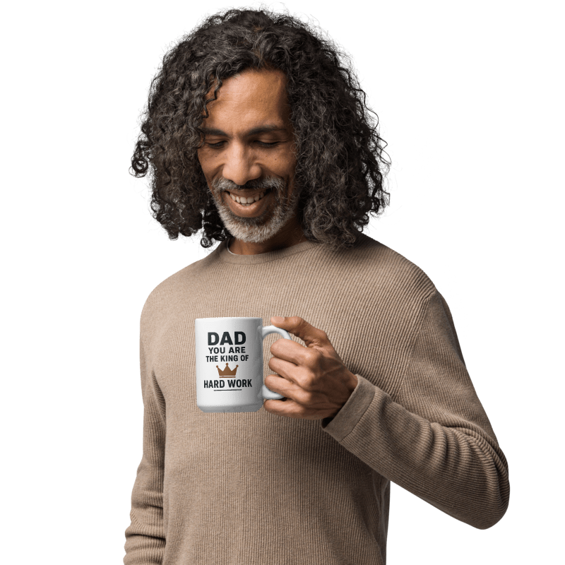 "DAD YOU ARE THE KING OF ..." White Glossy Mug