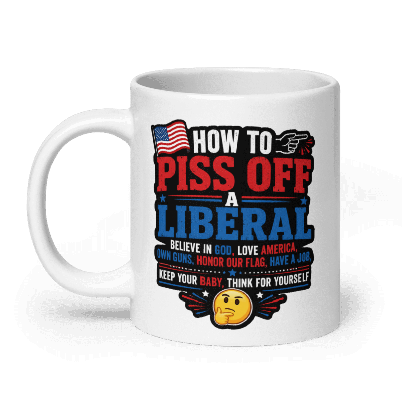 🇺🇸 Patriotic Conservative Humor White Glossy Mug