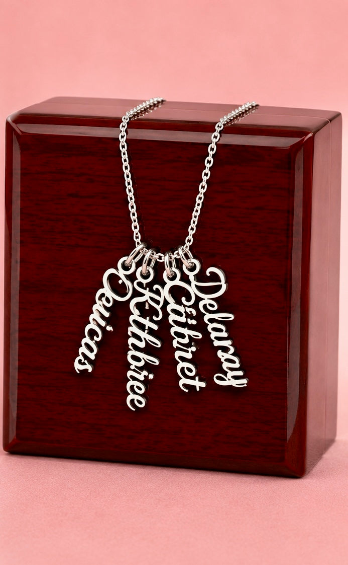 VERTICAL NAME (Personalized) Necklace NoMC - (HMD or ANY OCCASION)