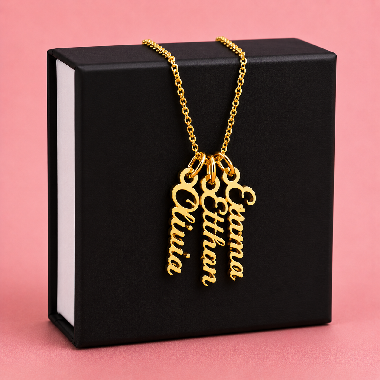 VERTICAL NAME (Personalized) Necklace NoMC - (HMD or ANY OCCASION)
