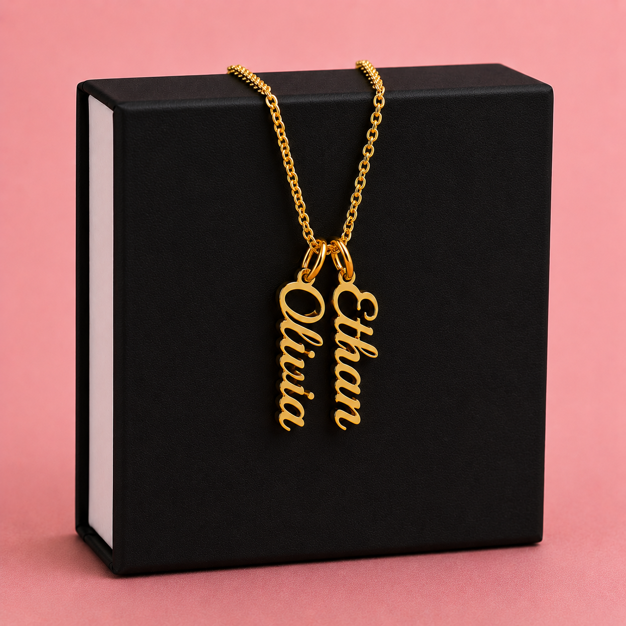 VERTICAL NAME (Personalized) Necklace NoMC - (HMD or ANY OCCASION)