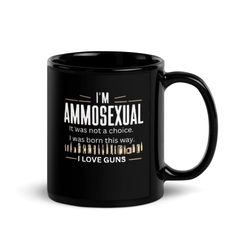 🔫 Ammosexual Black Glossy Mug