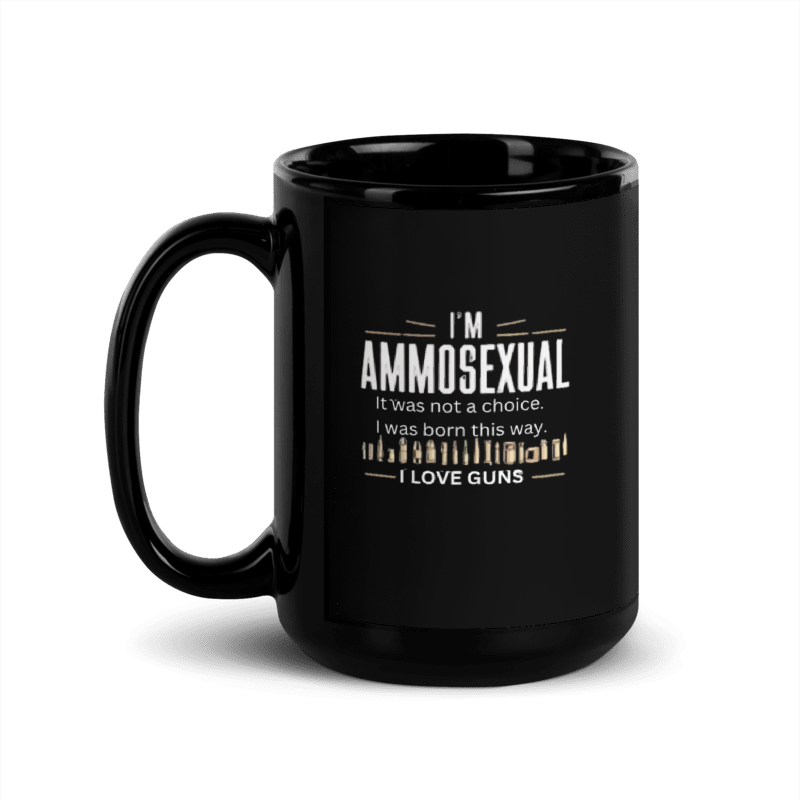 🔫 Ammosexual Black Glossy Mug