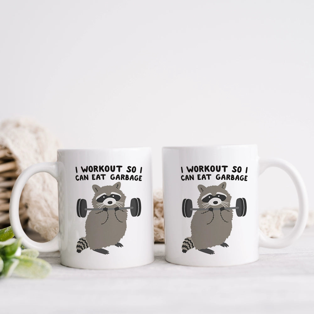 ✨FUNNY QUOTE - raccoon lifting weights
