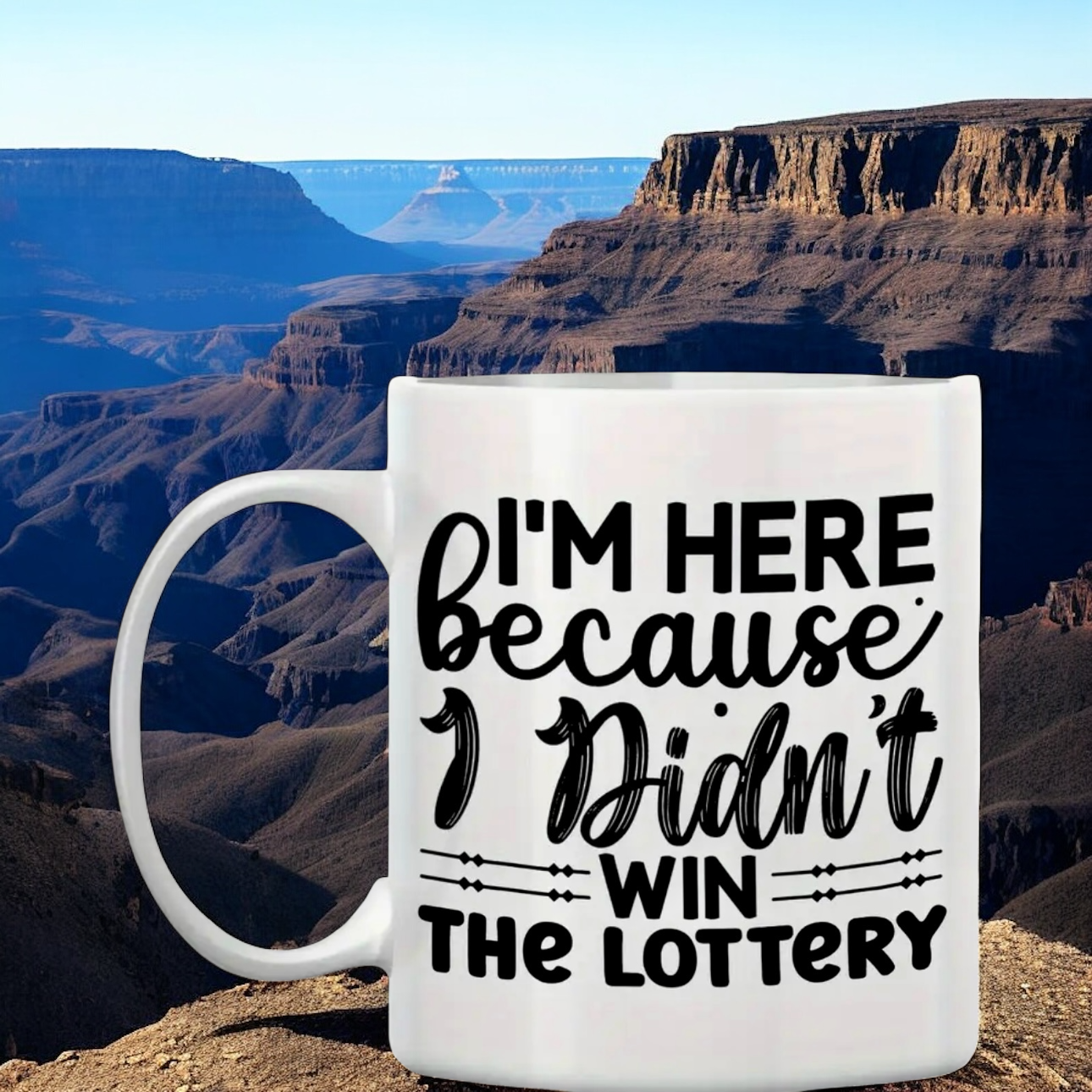 FUNNY QUOTE - I'm here because I didn't win the lottery
