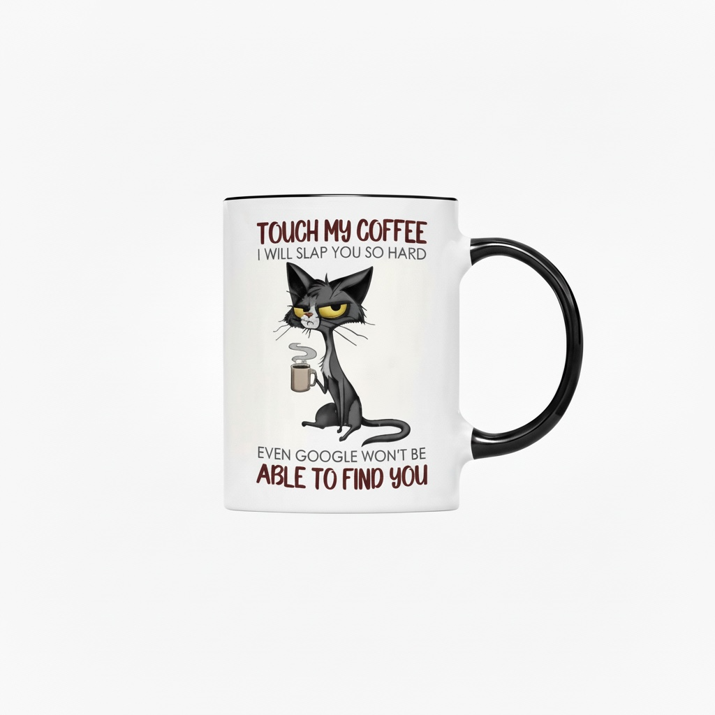 Cat lover's - touch my coffee and I will slap you so hard not even google ...