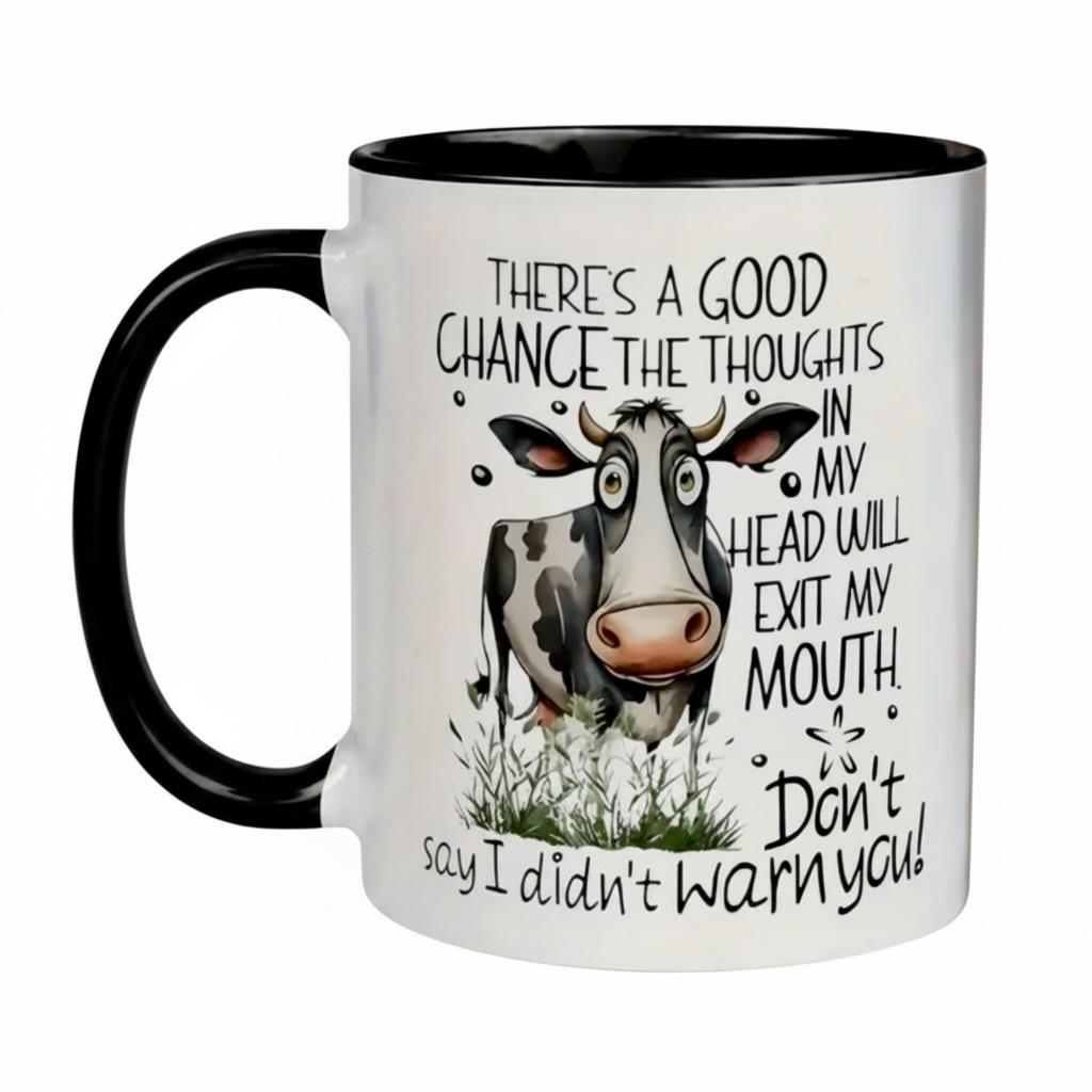 FUNNY QUOTE - A COW = there's a good chance the thoughts in my head ...