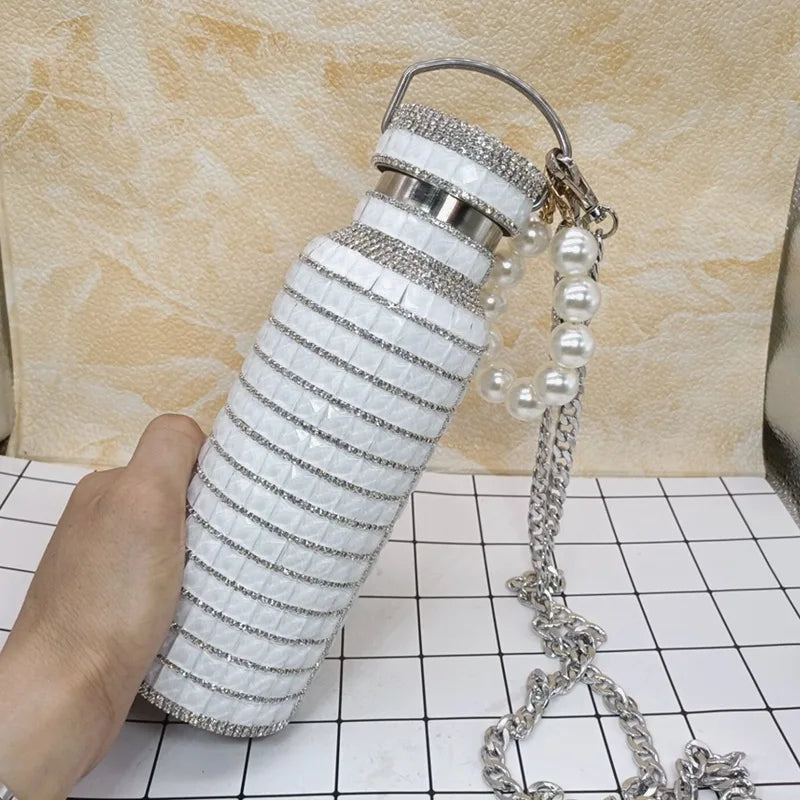 ✨Rhinestone Drinkware - Thermos Tumbler with Chain