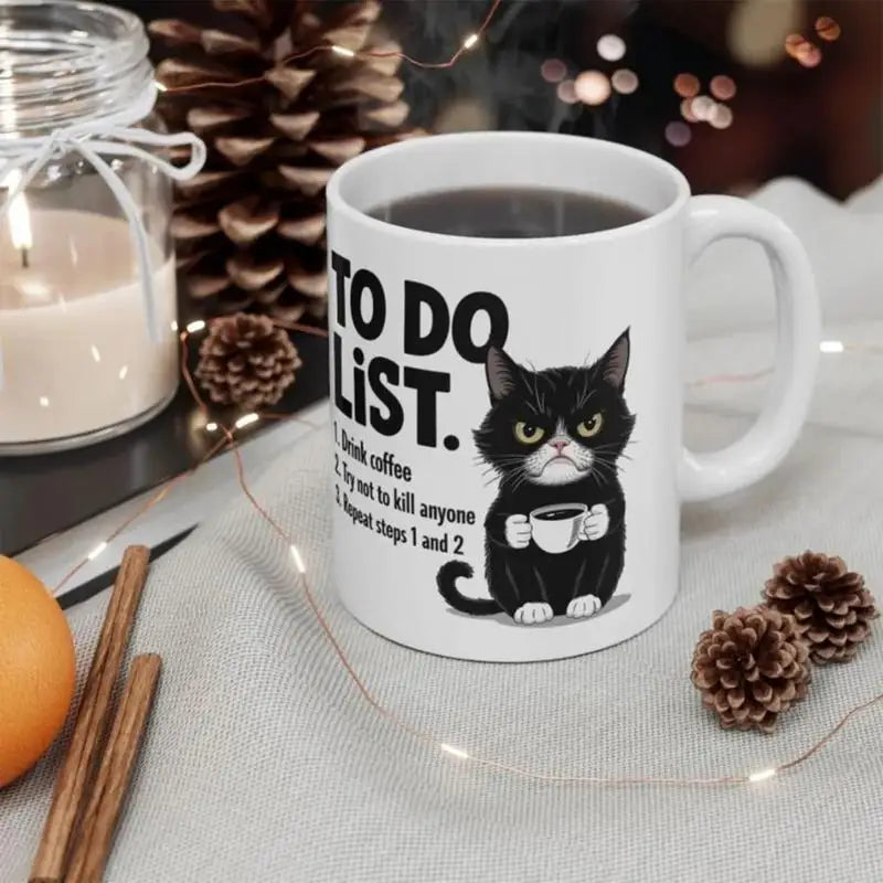 ✨Cat lover's - To Do List 1. Drink Coffee 2. Try not kill....