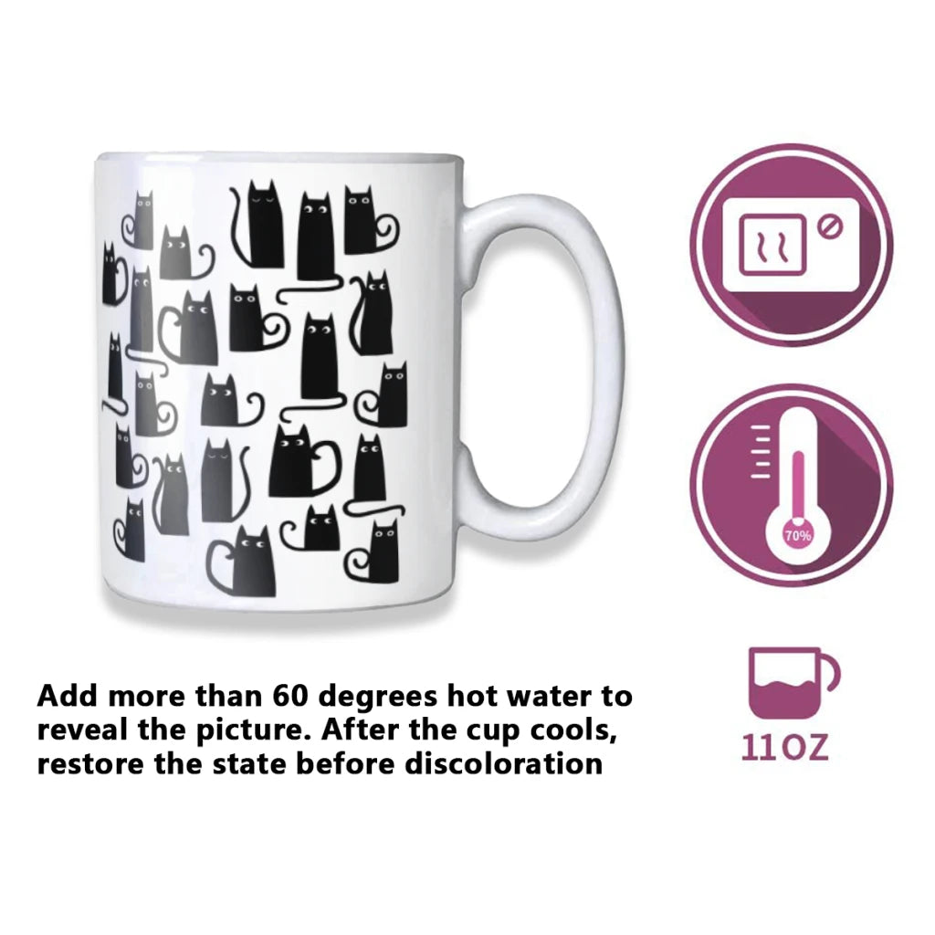 ✨Cat lover's - Black Cats Color Changing mug