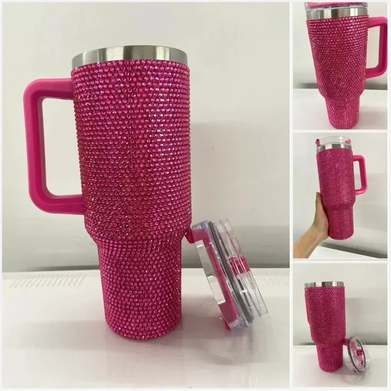✨Rhinestone Tumbler w/ Straw - 40oz