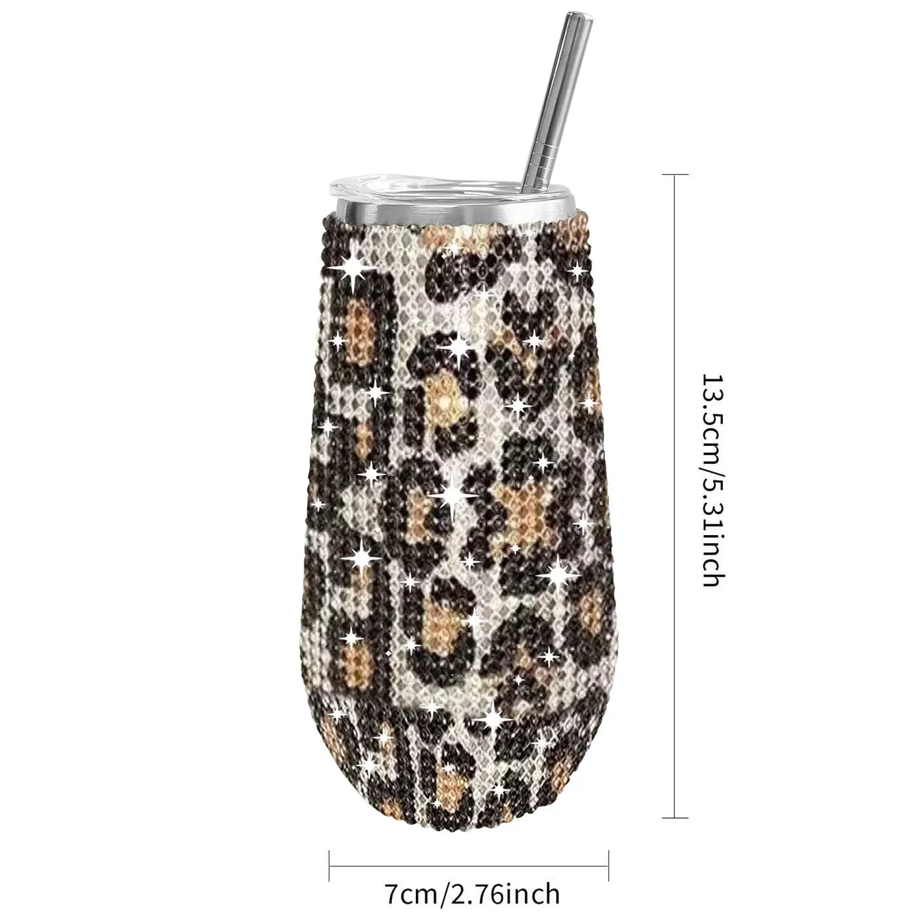 ✨Rhinestone Drinkware - Wine Cup w/ Straw - 6 oz