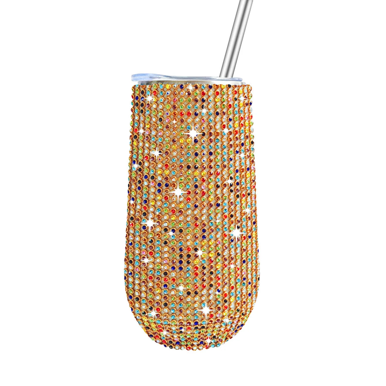 ✨Rhinestone Drinkware - Wine Cup w/ Straw - 6 oz