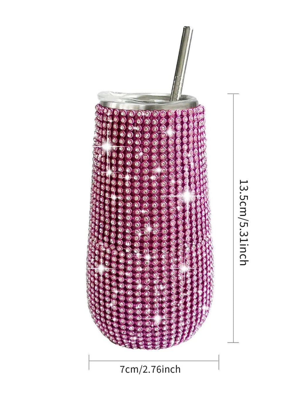 ✨Rhinestone Drinkware - Wine Cup w/ Straw - 6 oz
