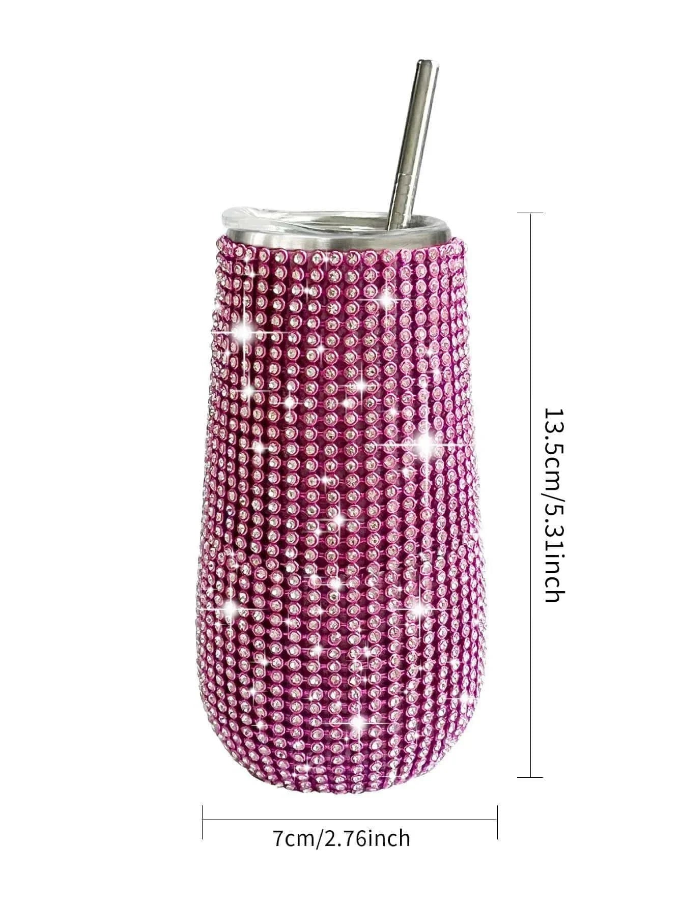 ✨Rhinestone Drinkware - Wine Cup w/ Straw - 6 oz