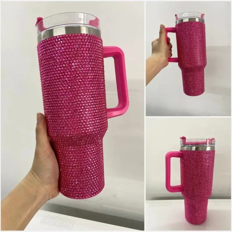 ✨Rhinestone Tumbler w/ Straw - 40oz