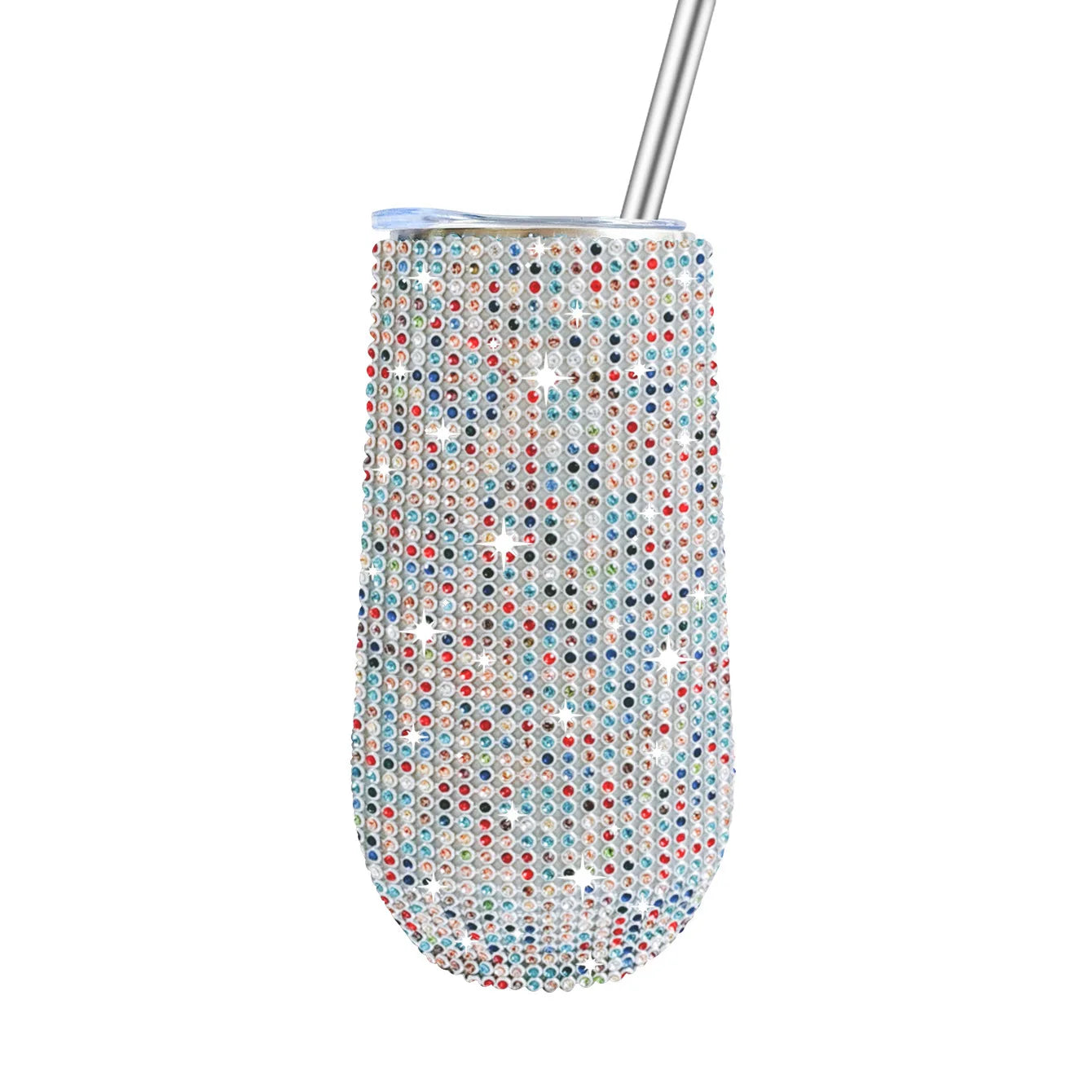 ✨Rhinestone Drinkware - Wine Cup w/ Straw - 6 oz