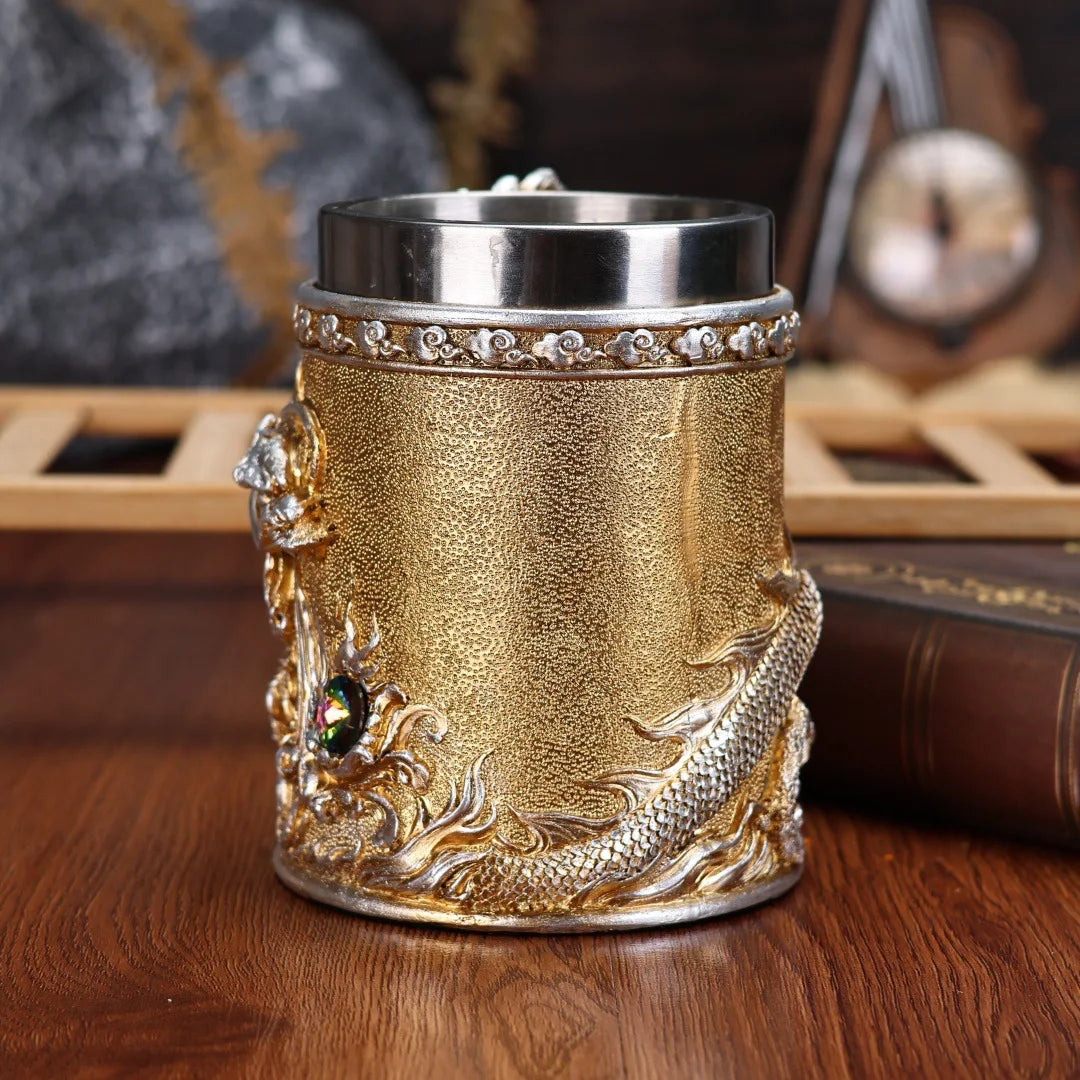 ✨Themed Stainless Steel Tumbler - Gold Skull