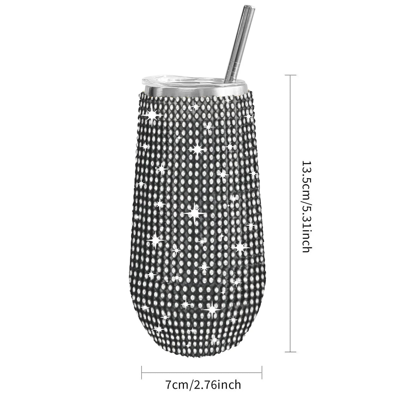 ✨Rhinestone Drinkware - Wine Cup w/ Straw - 6 oz