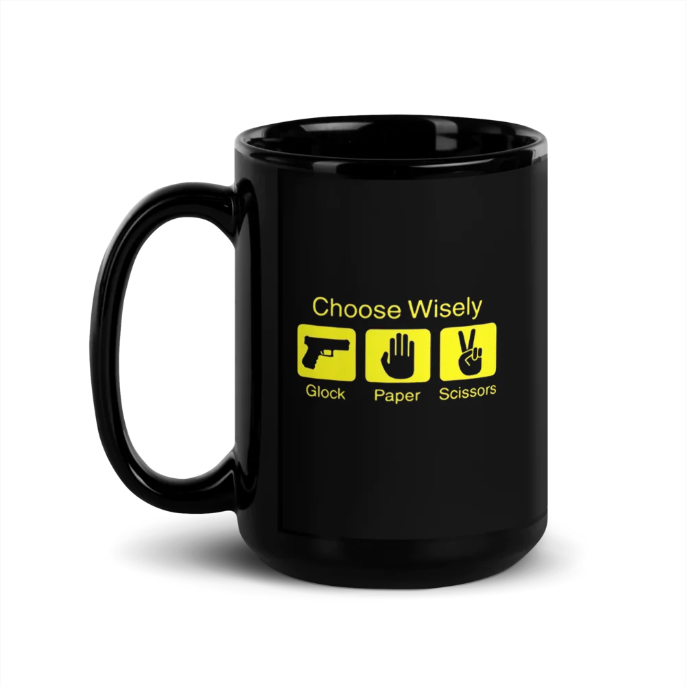 ✨Black Glossy Mug  - CHOOSE WISELY ...