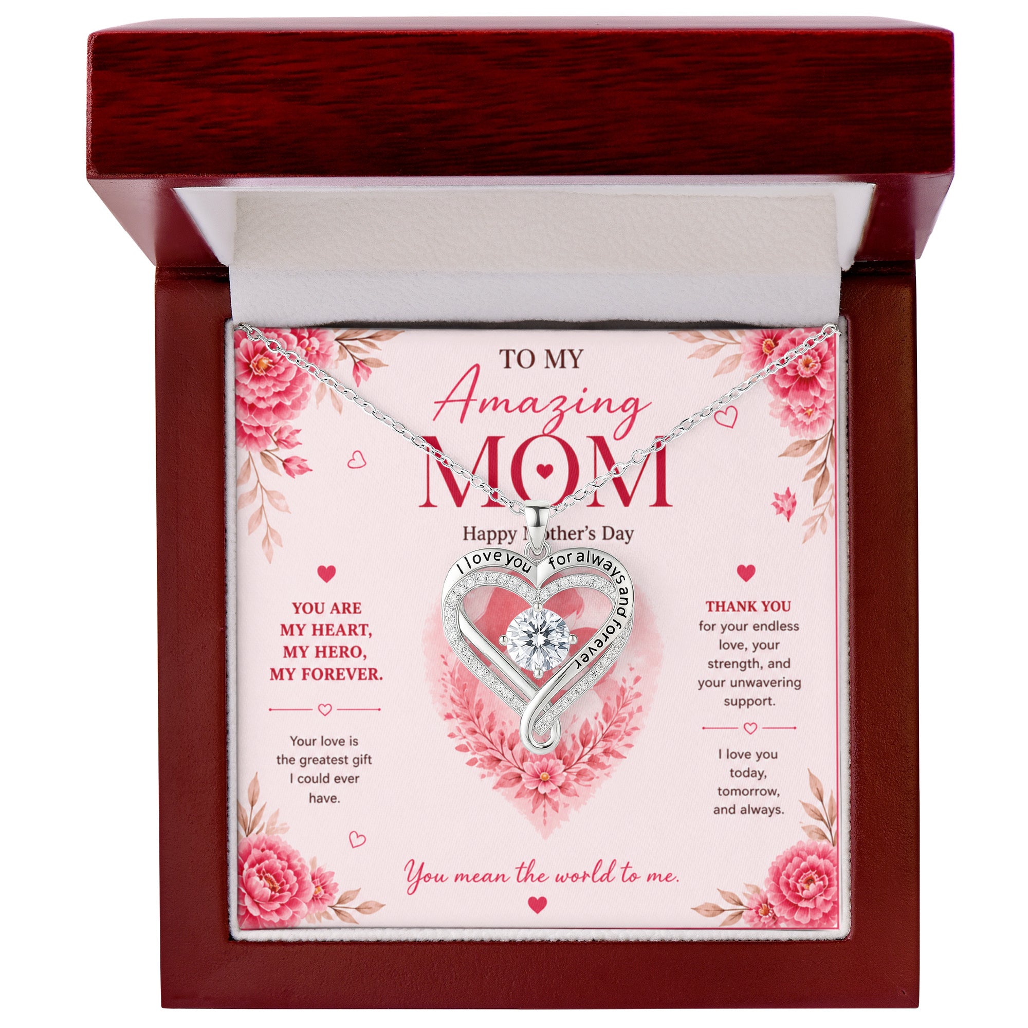 Love You Always necklace - To: Mom  From: (Daughter or Son) HMD