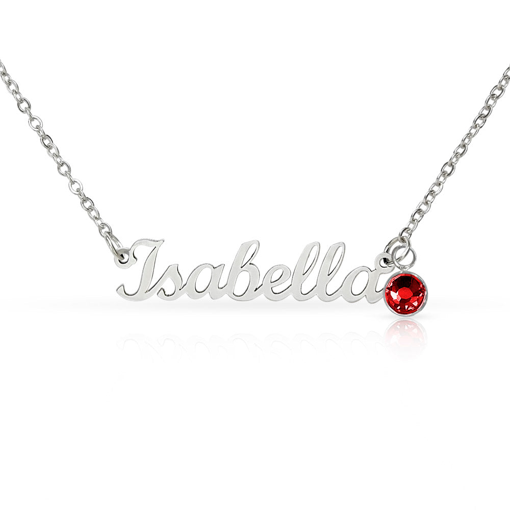 Birthstone Name Necklace – Personalized Jewelry Gift NoMC (ANY RELATIONSHIPS & ANY OCCASION)