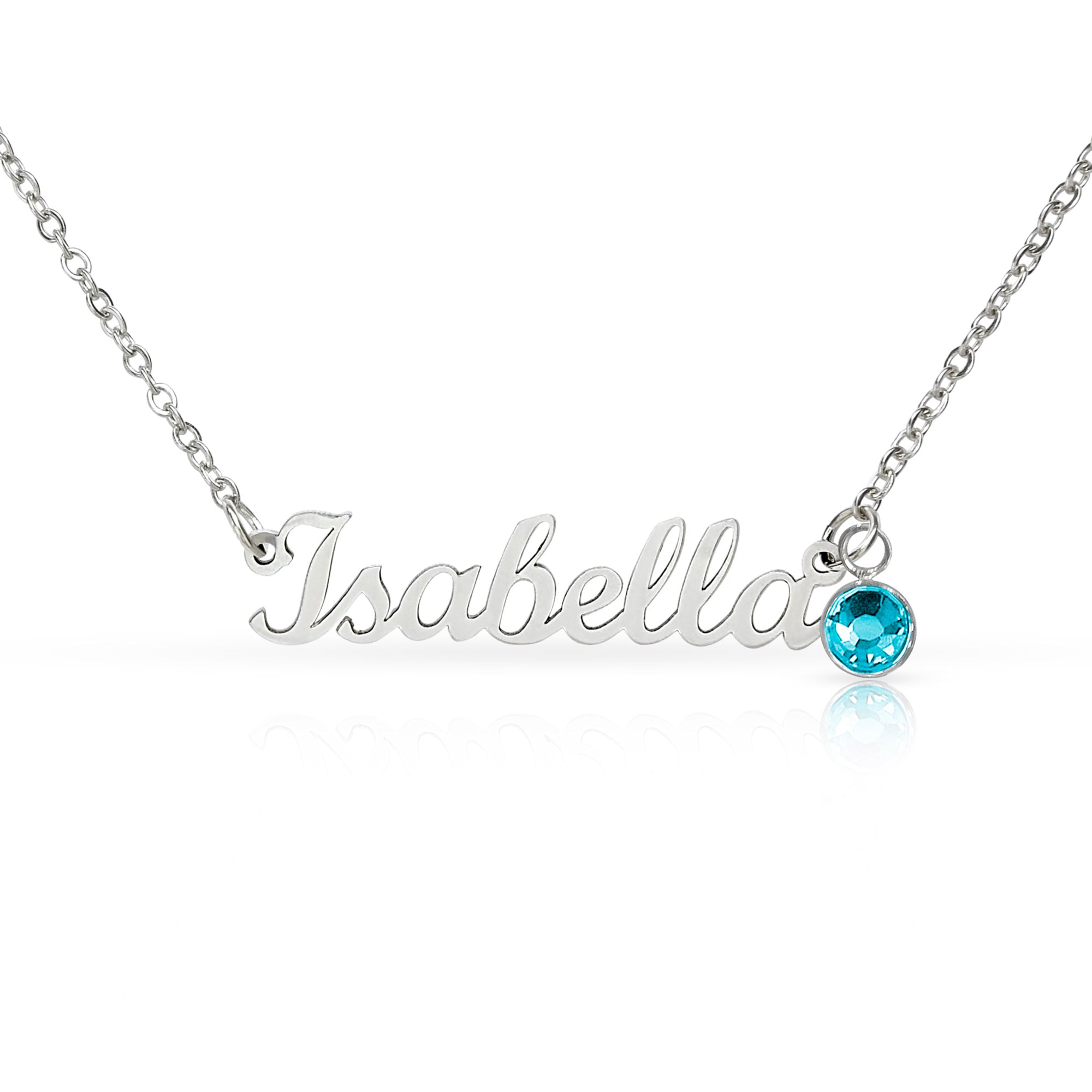 Birthstone Name Necklace – Personalized Jewelry Gift NoMC (ANY RELATIONSHIPS & ANY OCCASION)