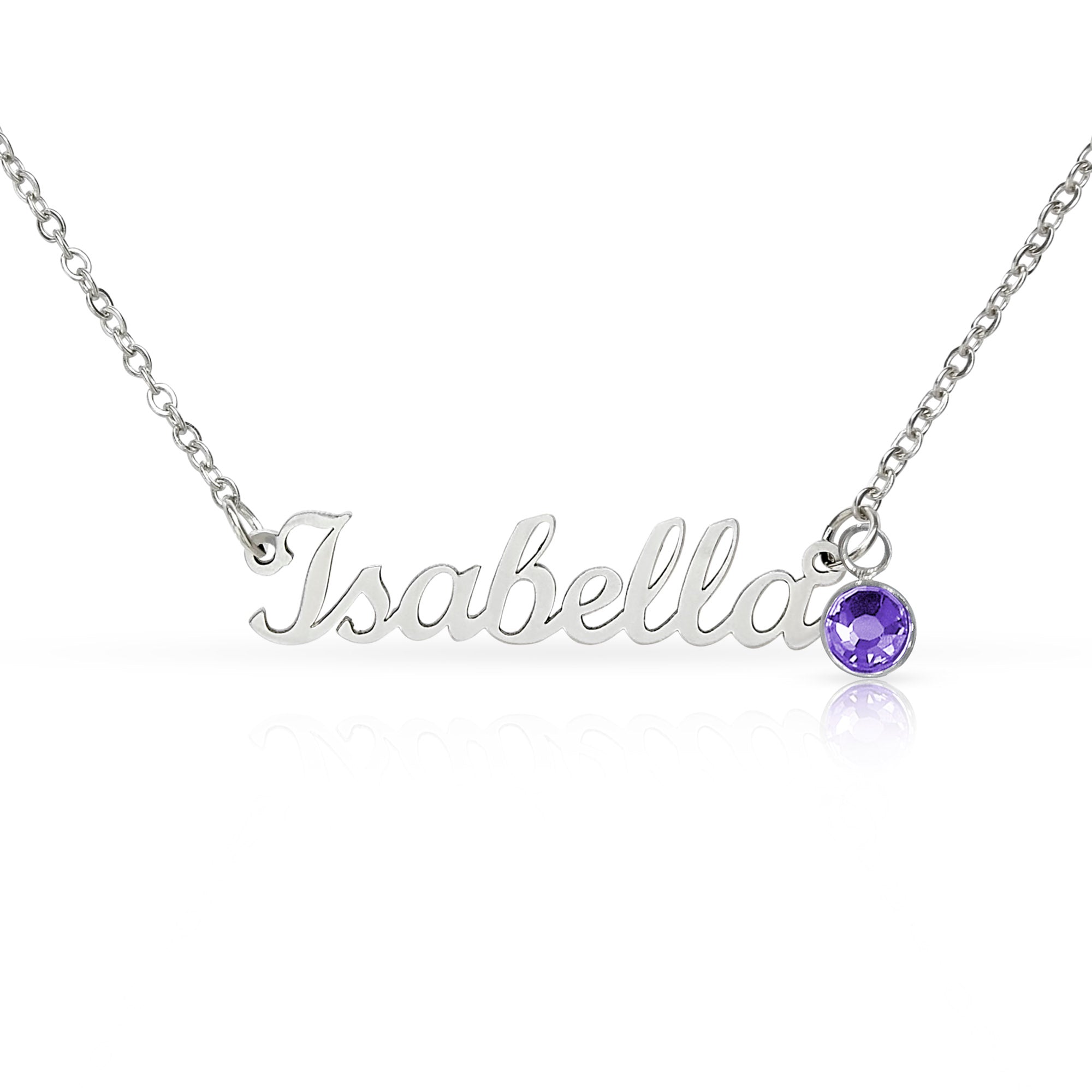 Birthstone Name Necklace – Personalized Jewelry Gift NoMC (ANY RELATIONSHIPS & ANY OCCASION)
