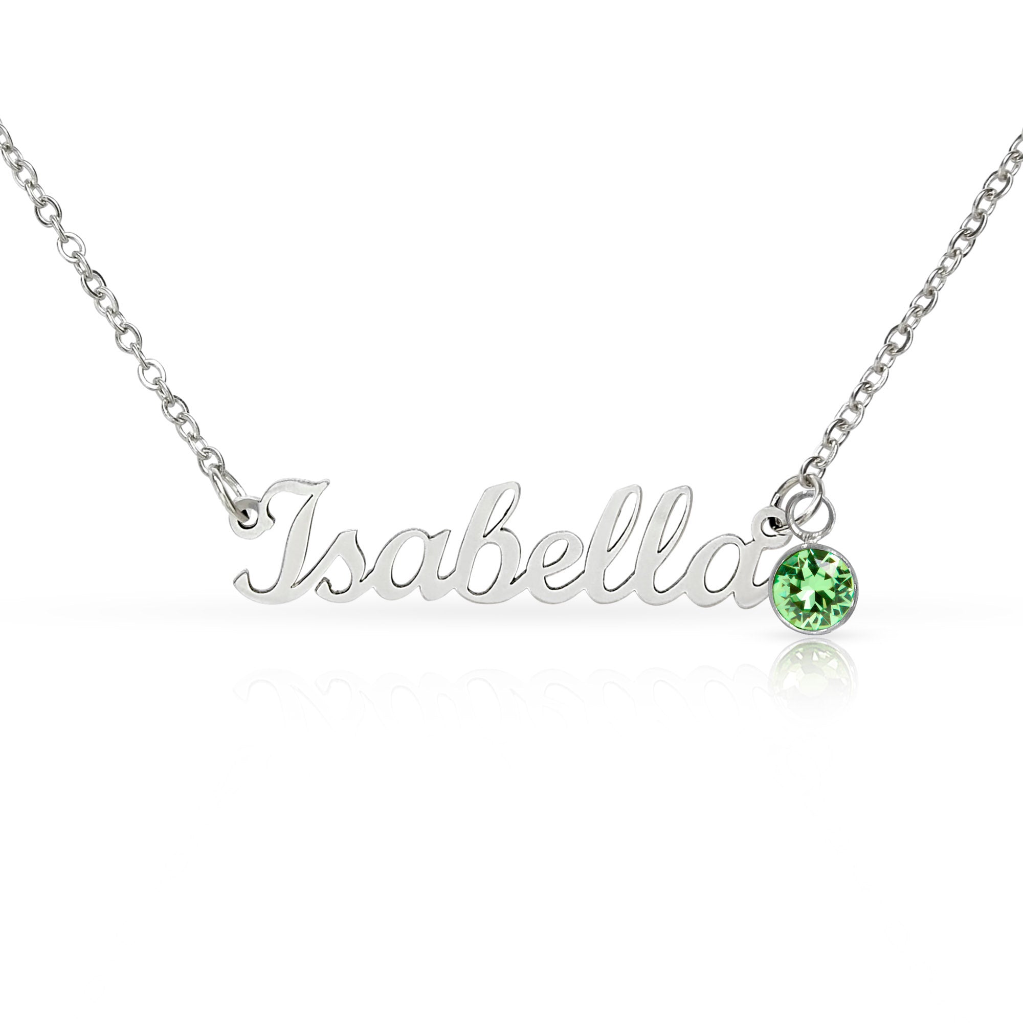 Birthstone Name Necklace – Personalized Jewelry Gift NoMC (ANY RELATIONSHIPS & ANY OCCASION)