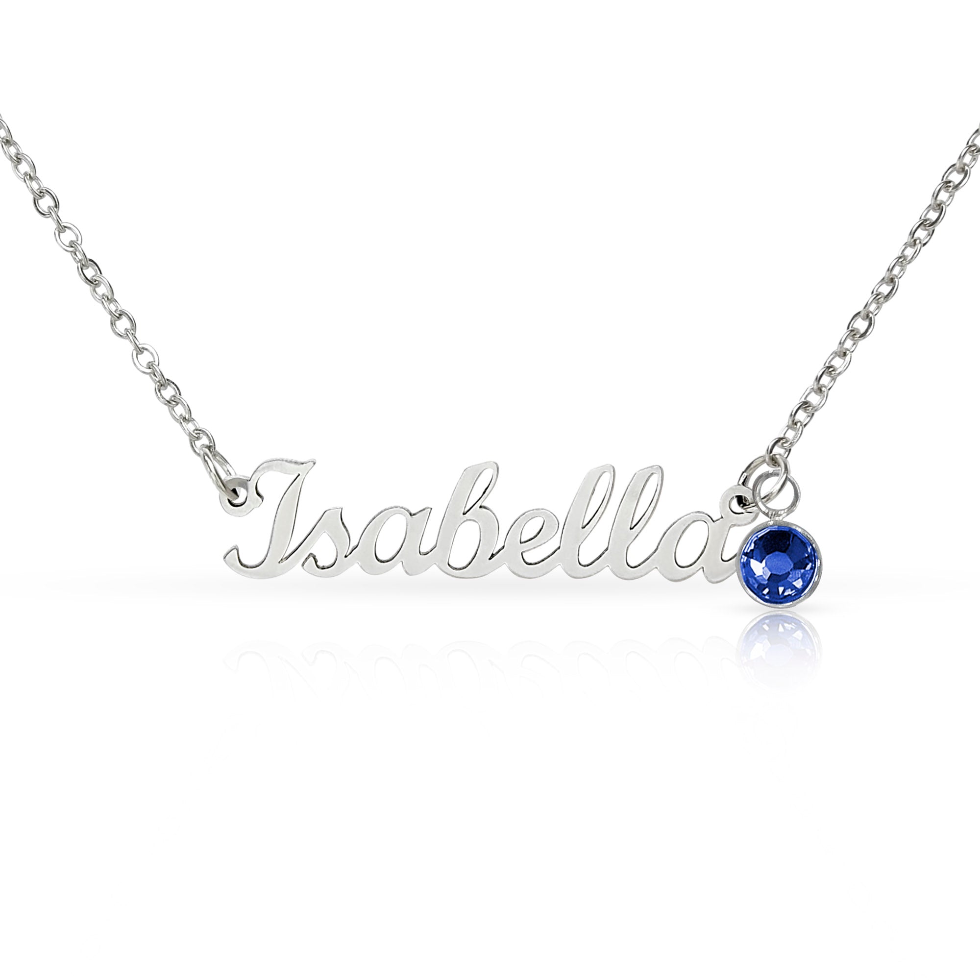Birthstone Name Necklace – Personalized Jewelry Gift NoMC (ANY RELATIONSHIPS & ANY OCCASION)