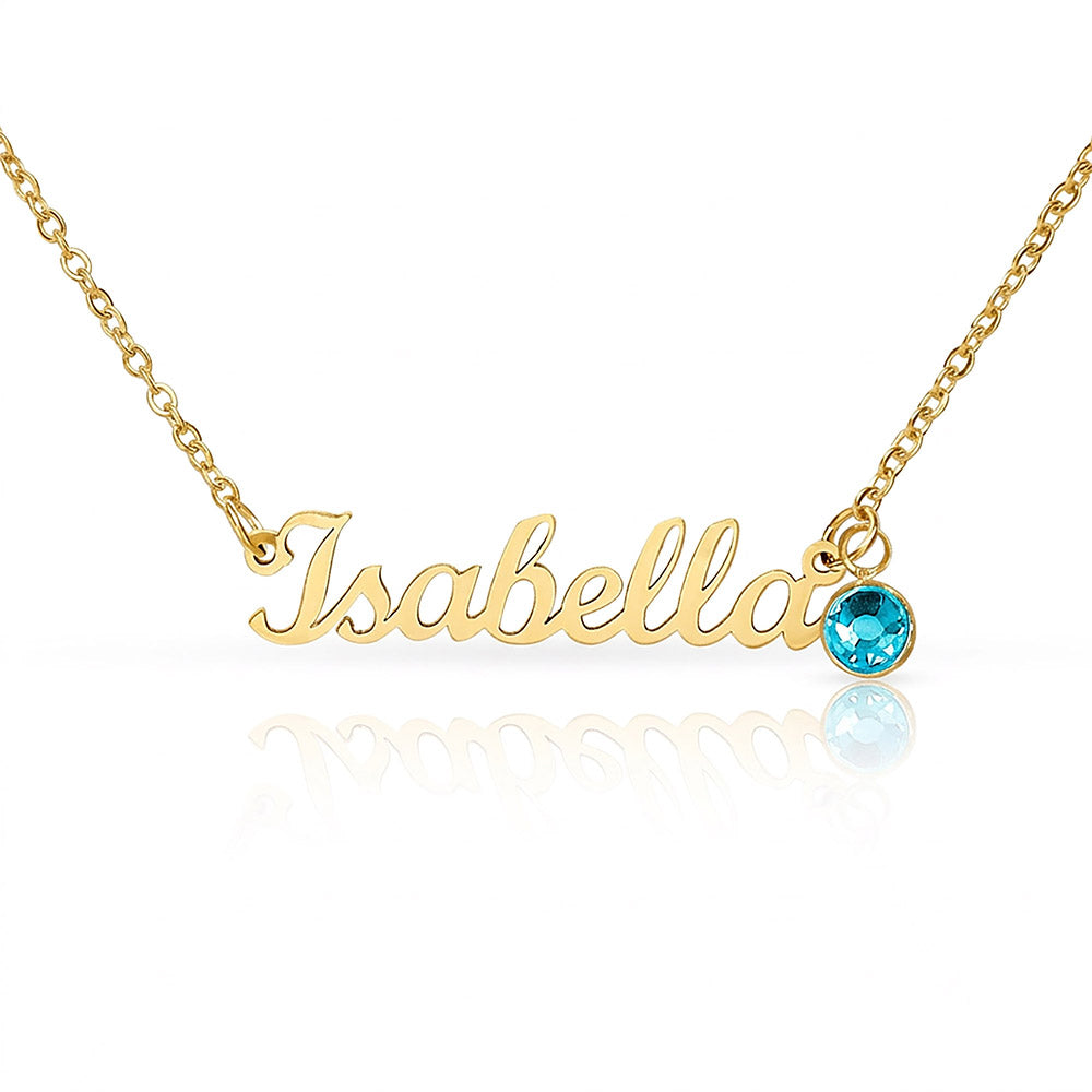 Birthstone Name Necklace – Personalized Jewelry Gift NoMC (ANY RELATIONSHIPS & ANY OCCASION)