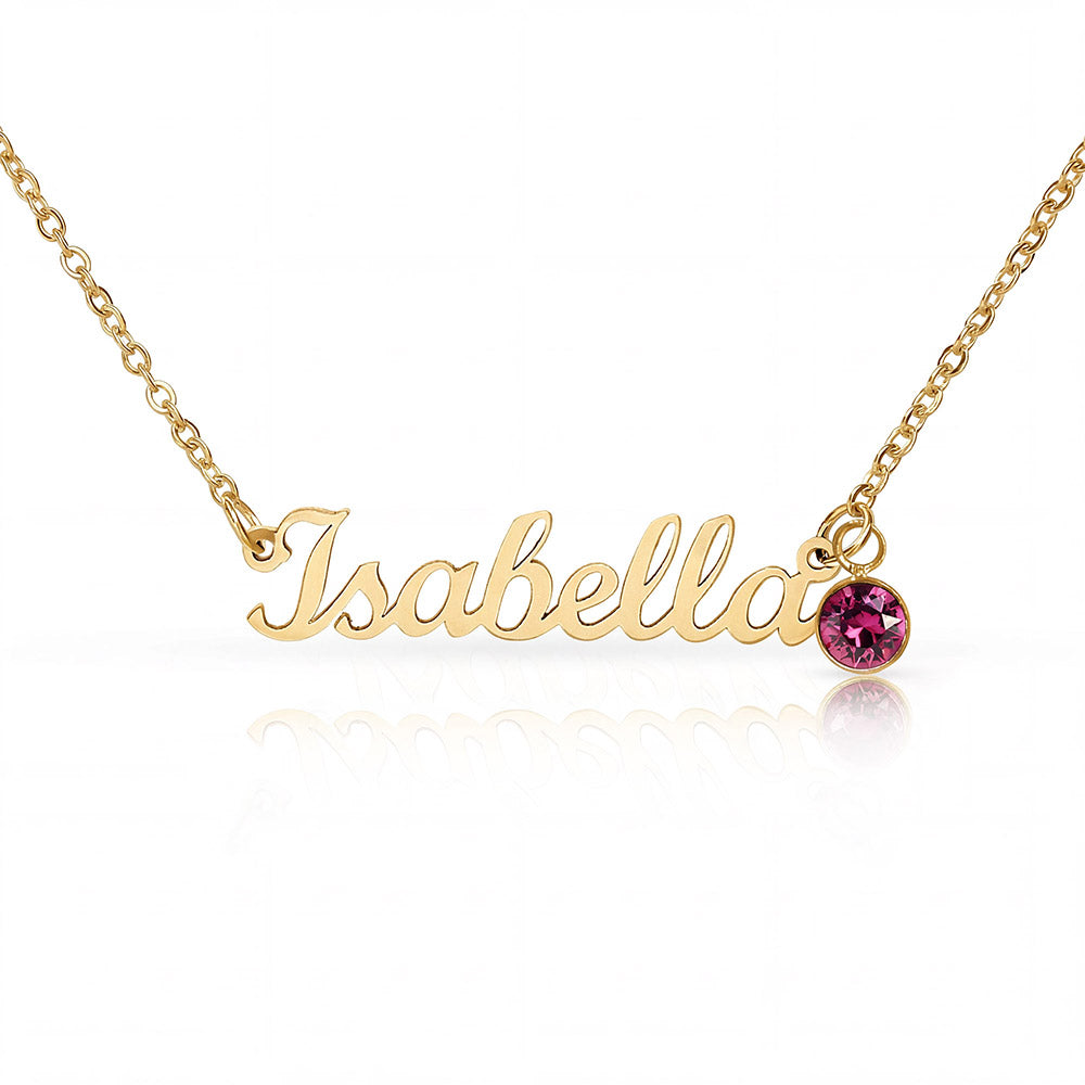 Birthstone Name Necklace – Personalized Jewelry Gift NoMC (ANY RELATIONSHIPS & ANY OCCASION)
