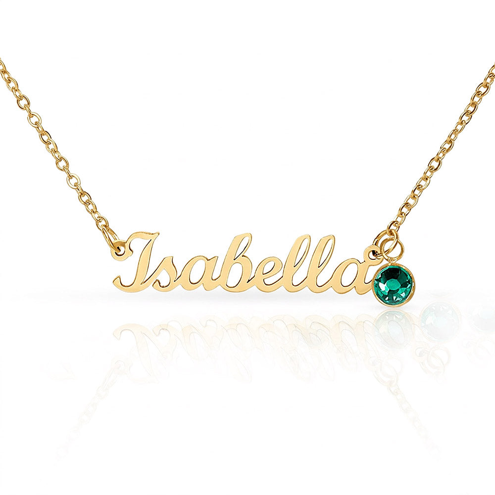 Birthstone Name Necklace – Personalized Jewelry Gift NoMC (ANY RELATIONSHIPS & ANY OCCASION)