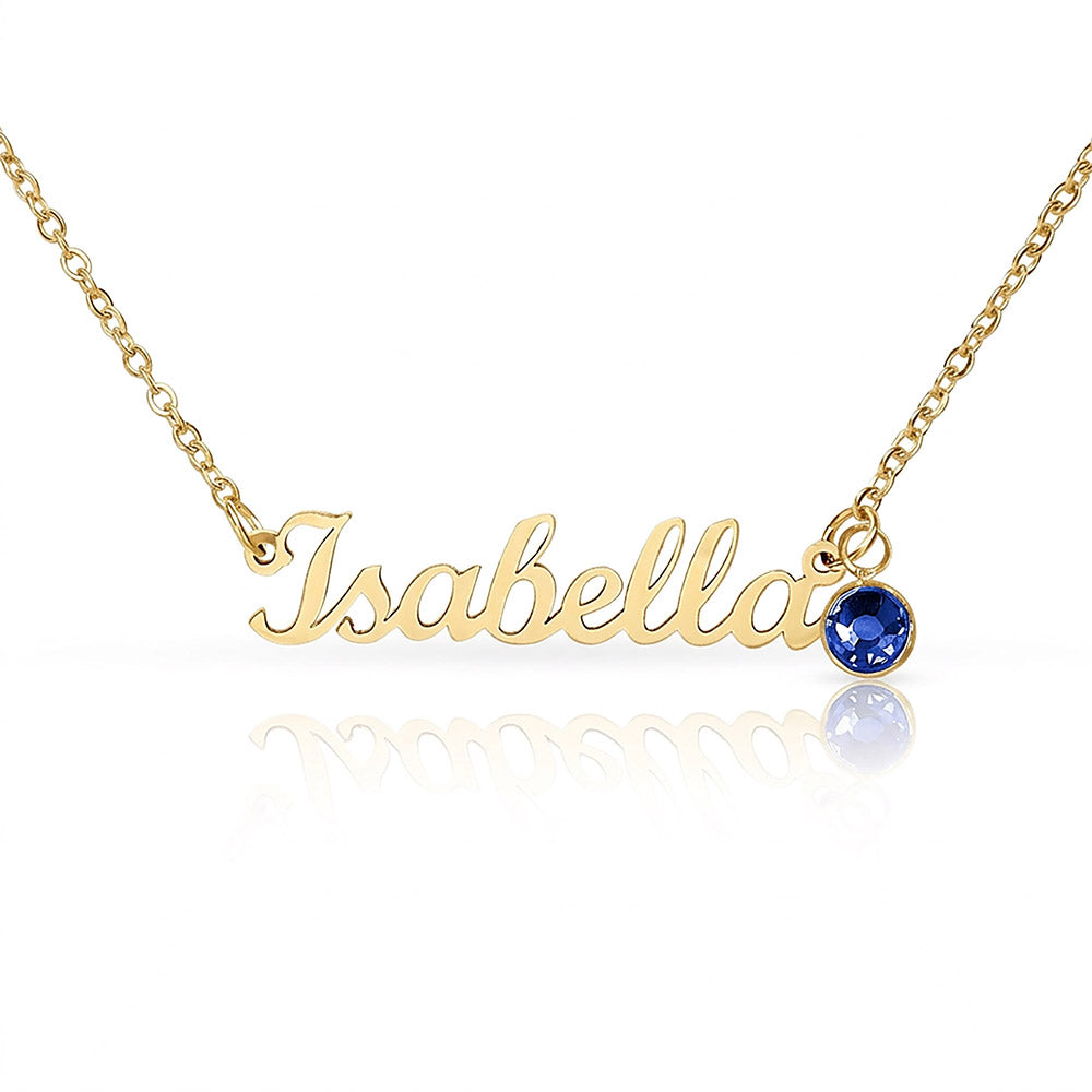 Birthstone Name Necklace – Personalized Jewelry Gift NoMC (ANY RELATIONSHIPS & ANY OCCASION)