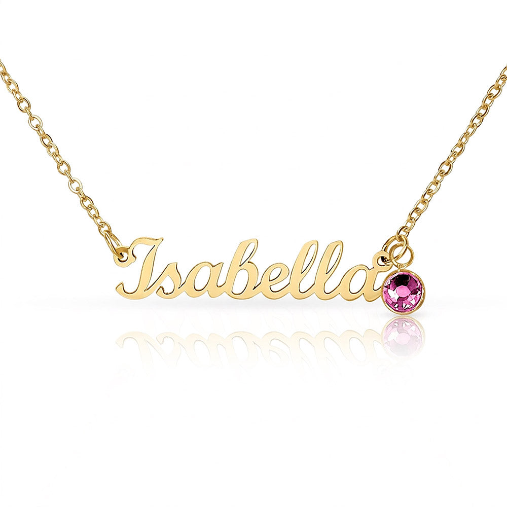 Birthstone Name Necklace – Personalized Jewelry Gift NoMC (ANY RELATIONSHIPS & ANY OCCASION)