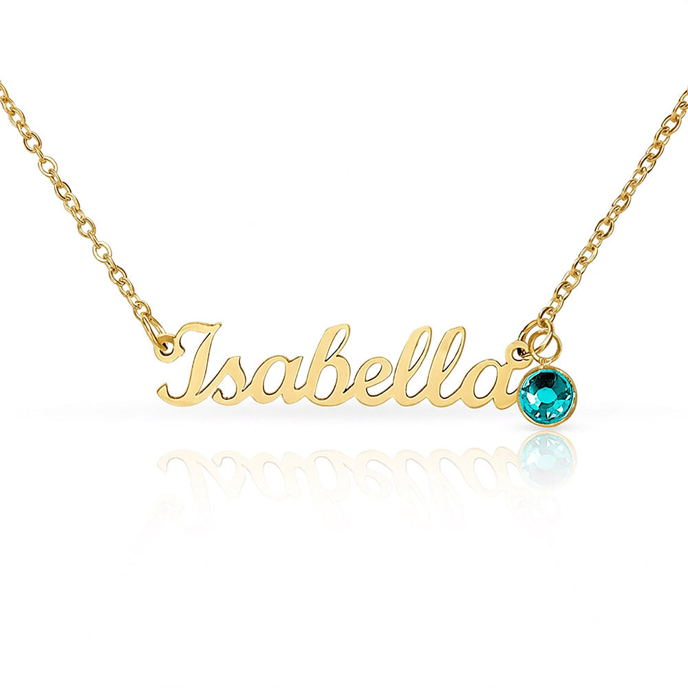 Birthstone Name Necklace – Personalized Jewelry Gift NoMC (ANY RELATIONSHIPS & ANY OCCASION)