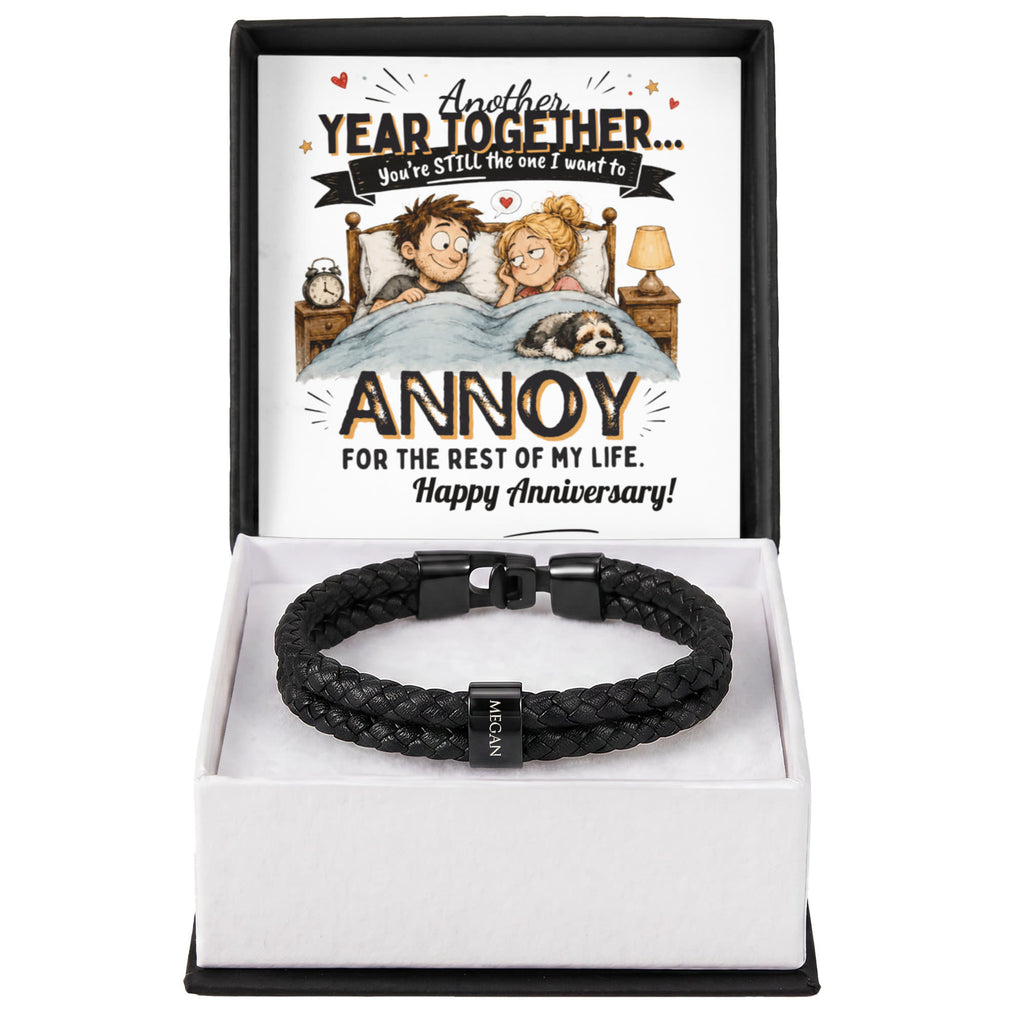 Men's personalized bracelet (Anniversary) - HUSBAND or DOMESTIC PARTNER