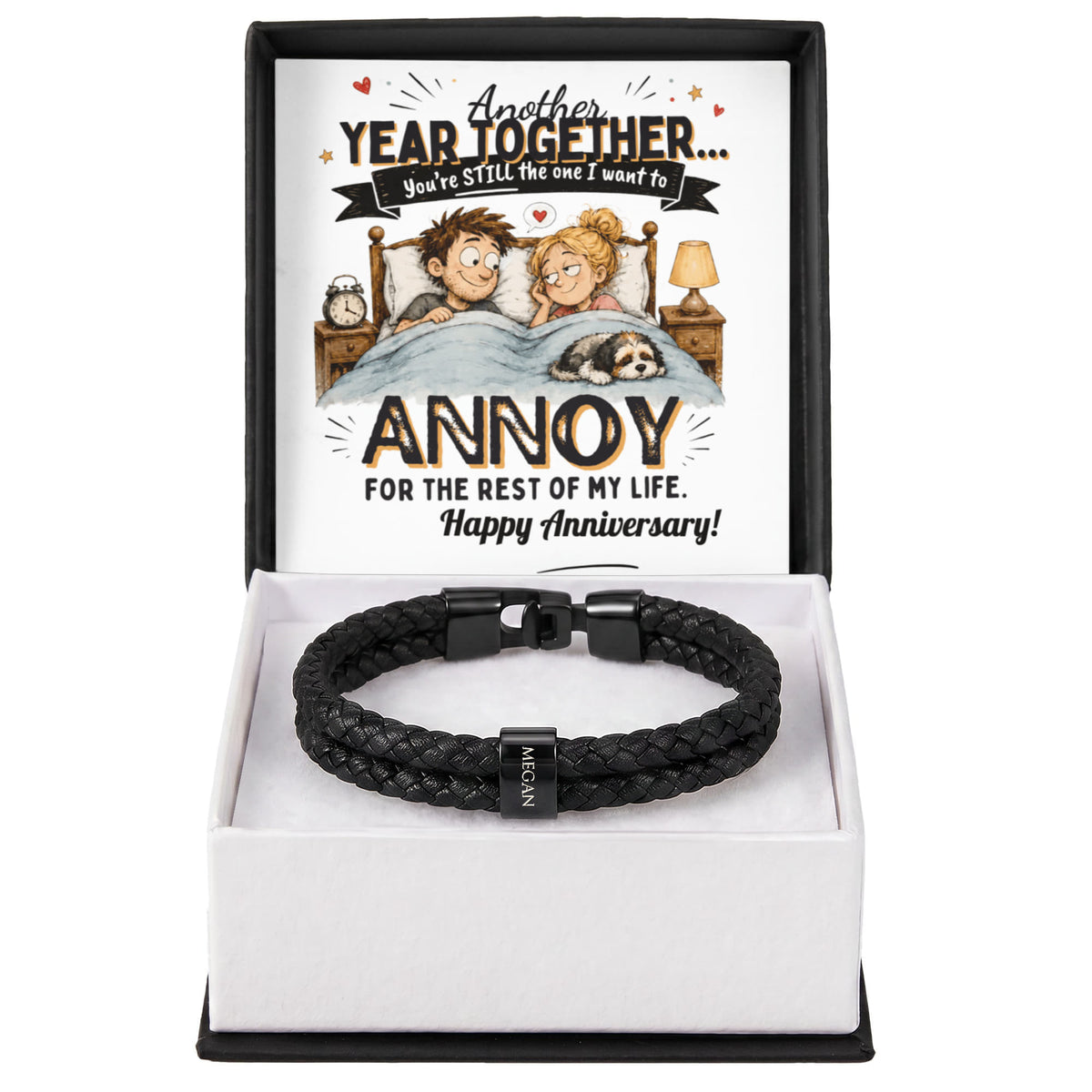 Men's personalized bracelet (Anniversary) - HUSBAND or DOMESTIC PARTNER