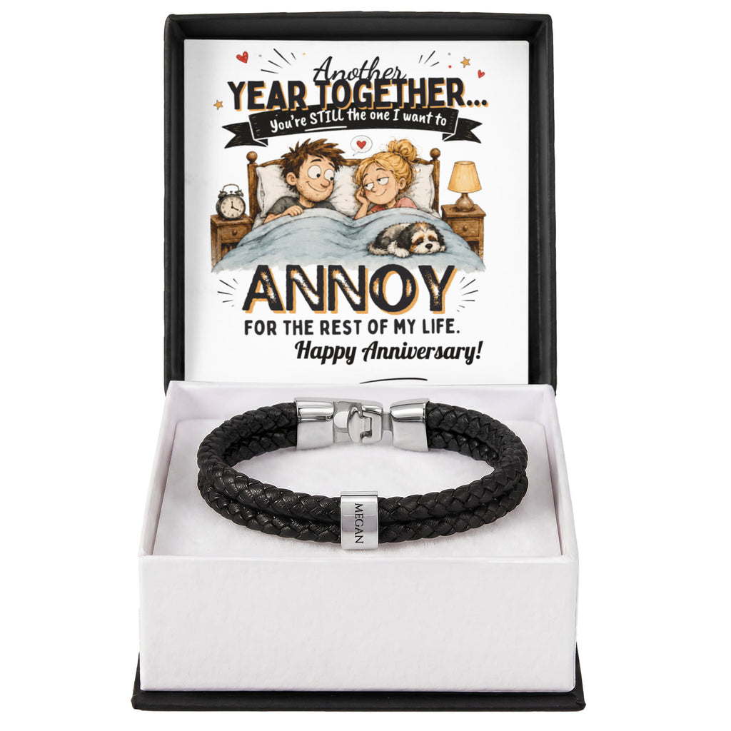 Men's personalized bracelet (Anniversary) - HUSBAND or DOMESTIC PARTNER